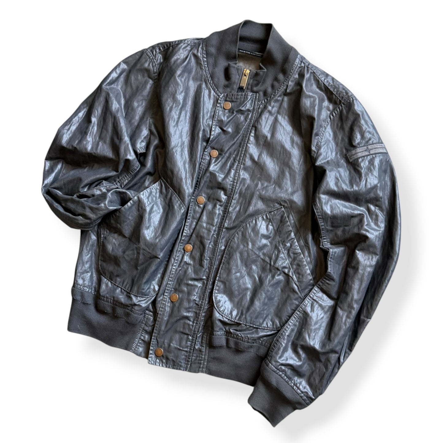 SS2008 Stone Island Denims Waxed Bomber Jacket (M)
