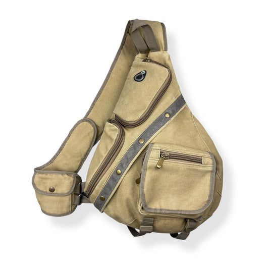 2000's Canvas Multipocket Sling Bag