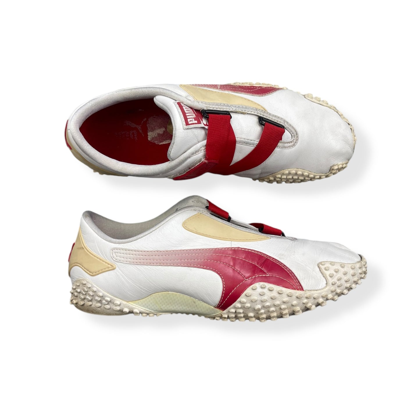 2000's Puma Mostro Leather Fade White/Red (UK10)