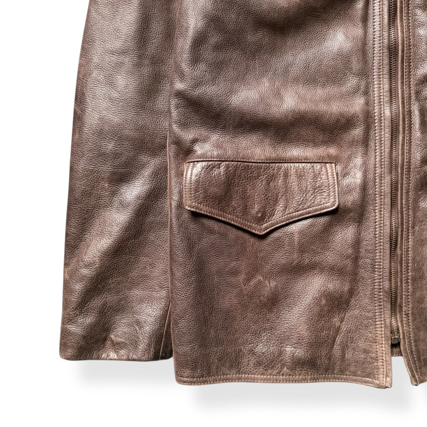 2000's Armani Jeans Leather Jacket (L)