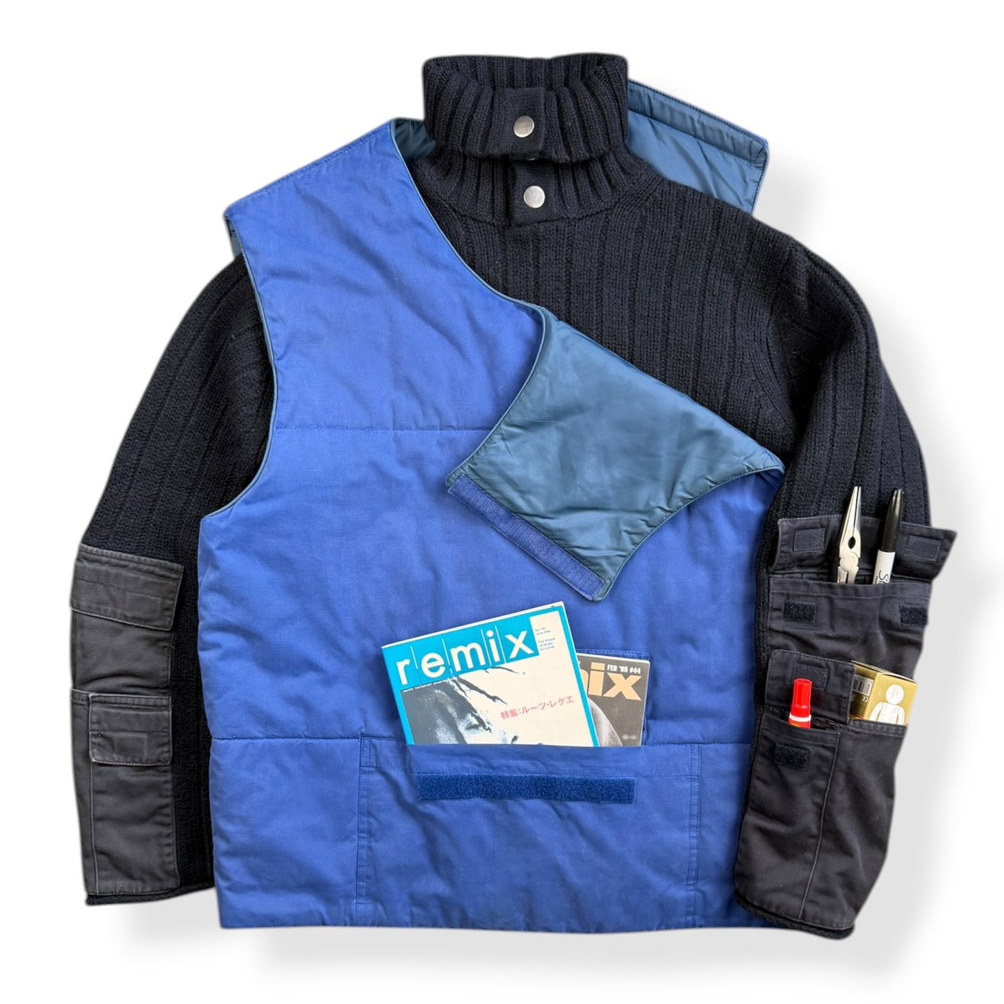 2000's French Connection Cargo Pocket Knit 1/4 Zip (S)