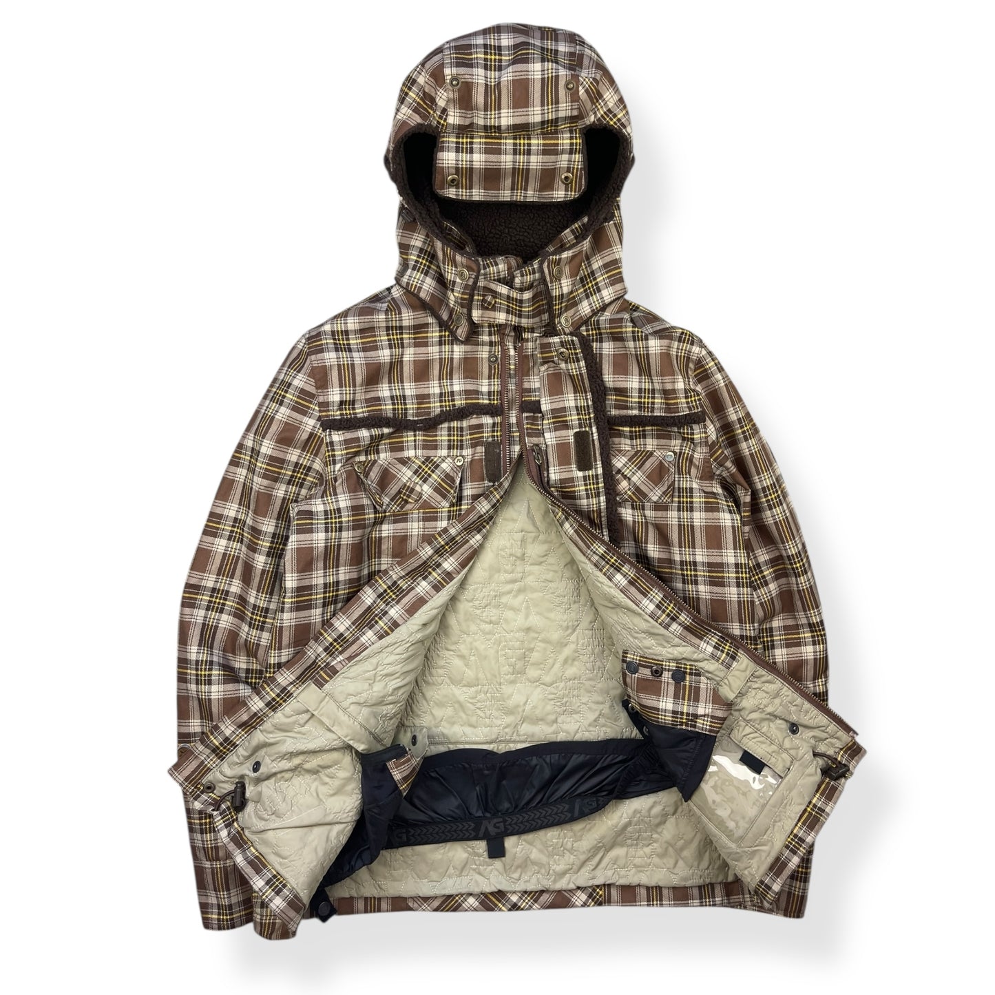 2000's Analog Plaid Trapper Hood Jacket (L)
