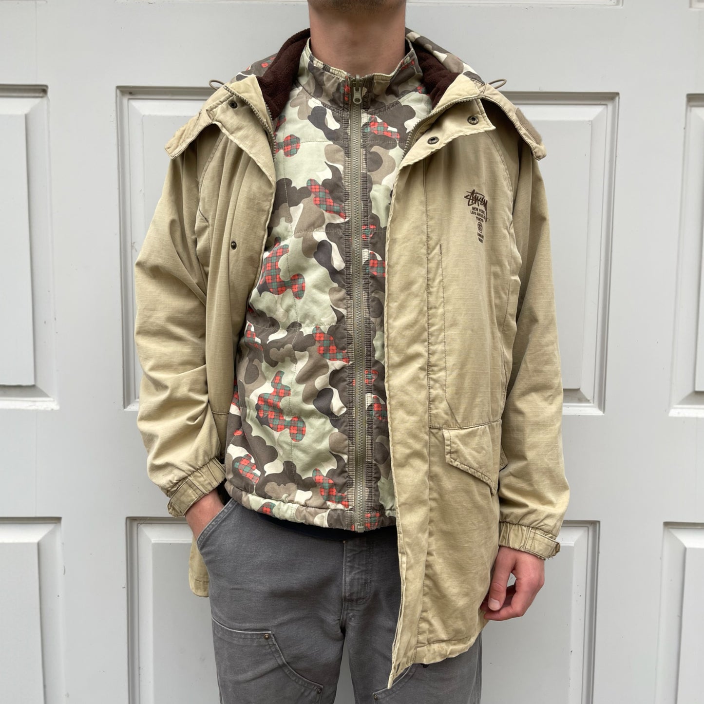 Stussy 2in1 Canvas/Camo Jacket (M)