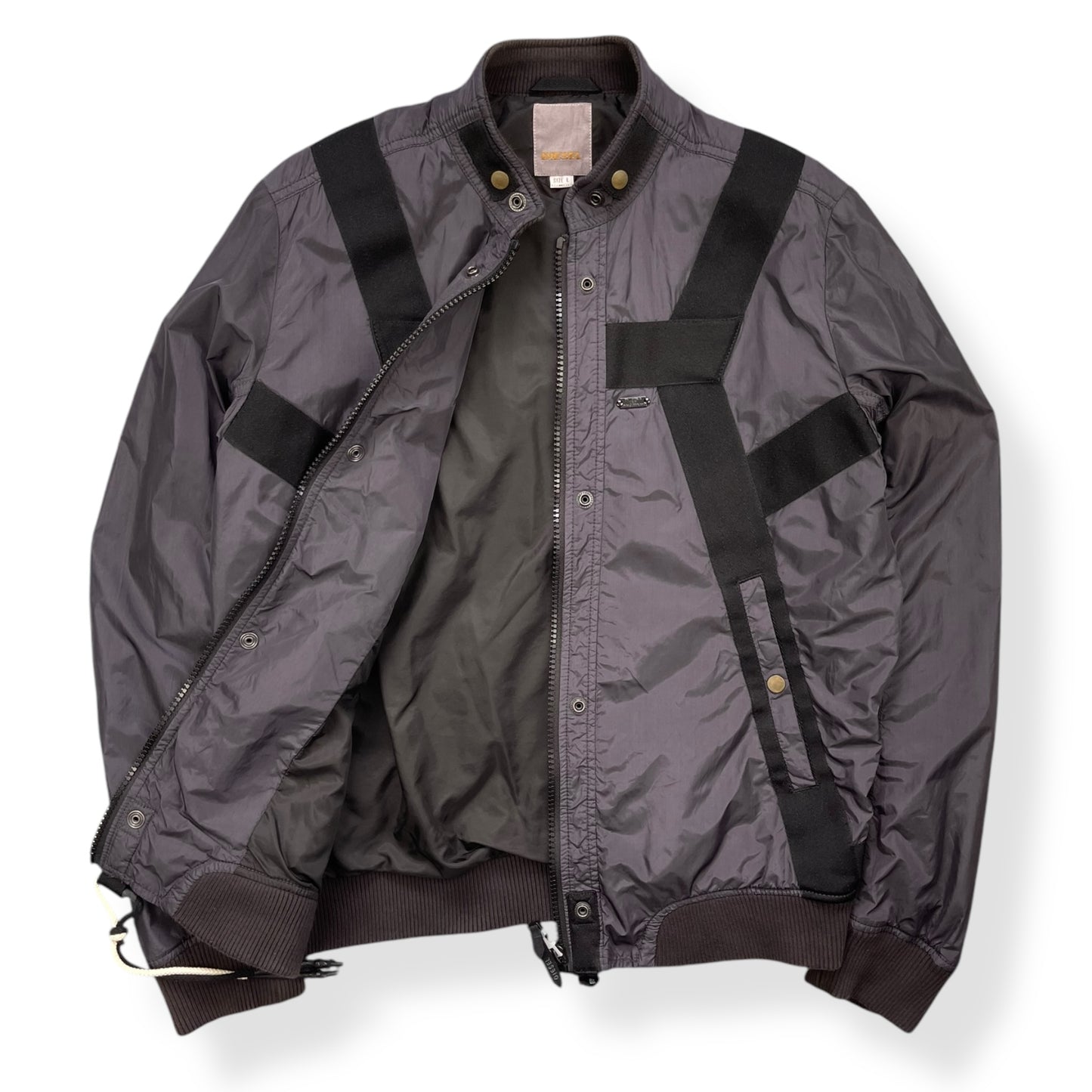 2000's Diesel Nylon Bondage Bomber Jacket (L)