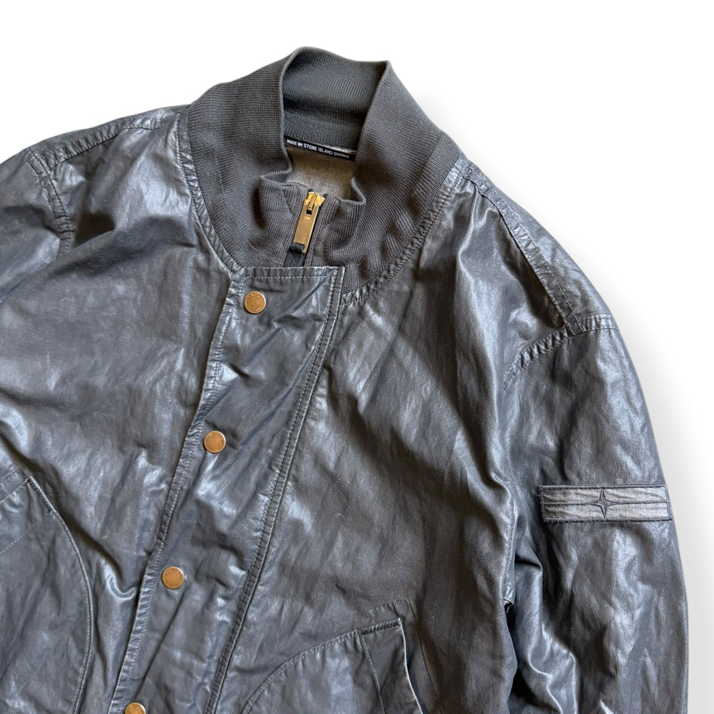 SS2008 Stone Island Denims Waxed Bomber Jacket (M)