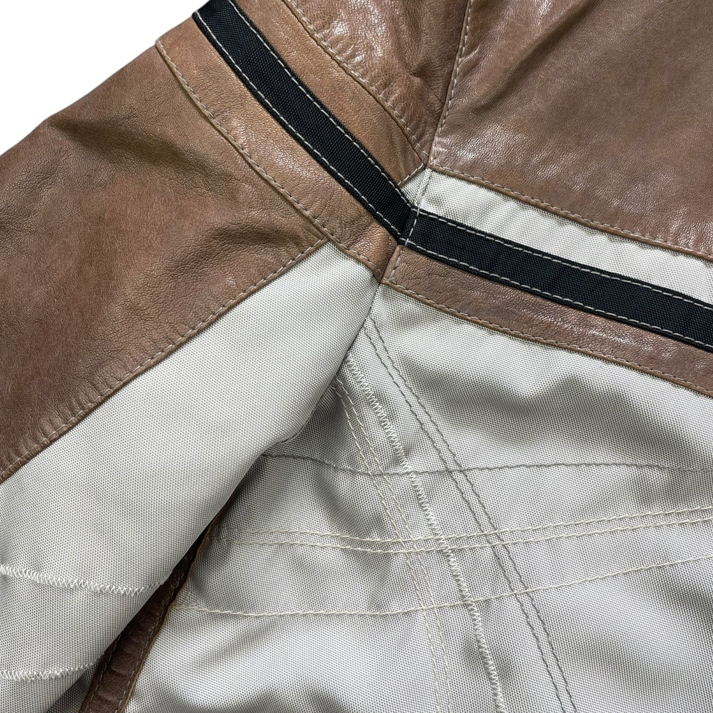 2000's Hugo Boss Lambskin / Ballistic Nylon Jacket (M)
