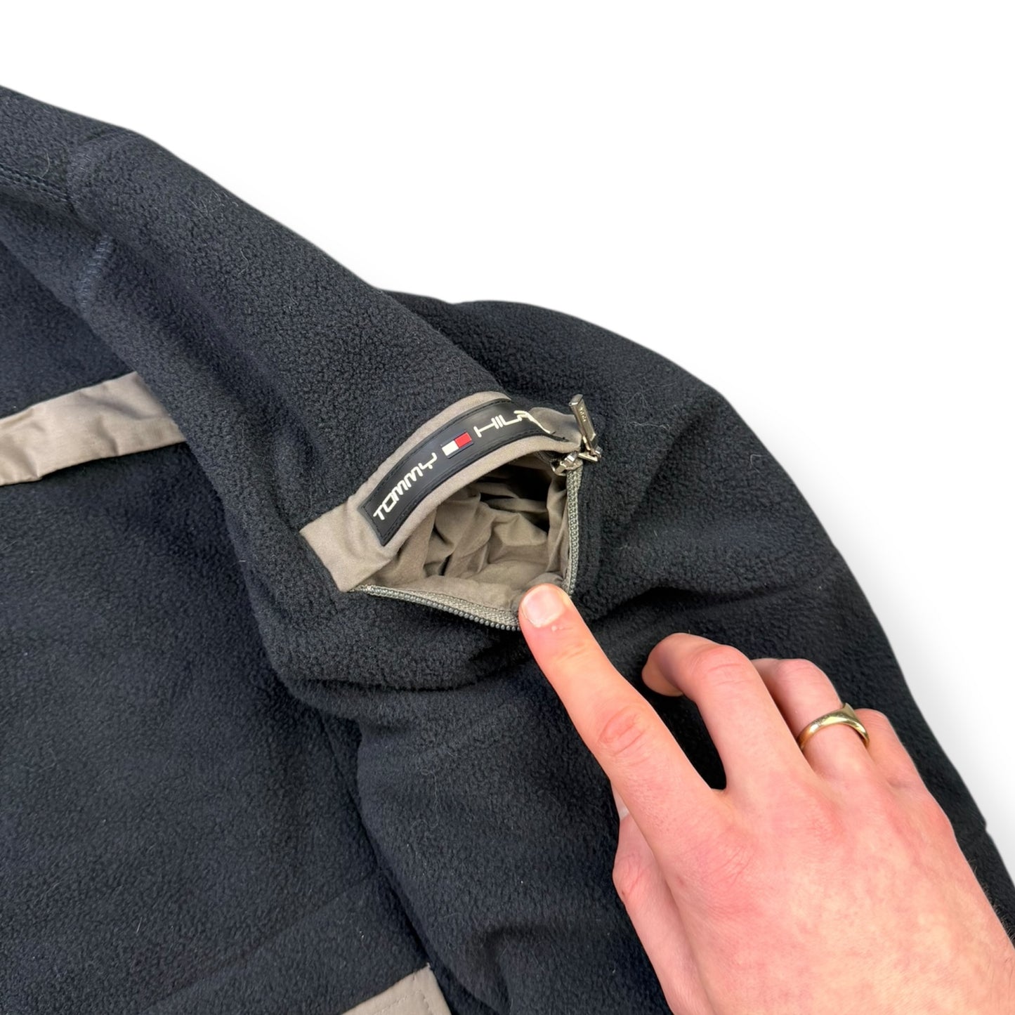 2000's Tommy Hilfiger Panelled Fleece Jacket (L)