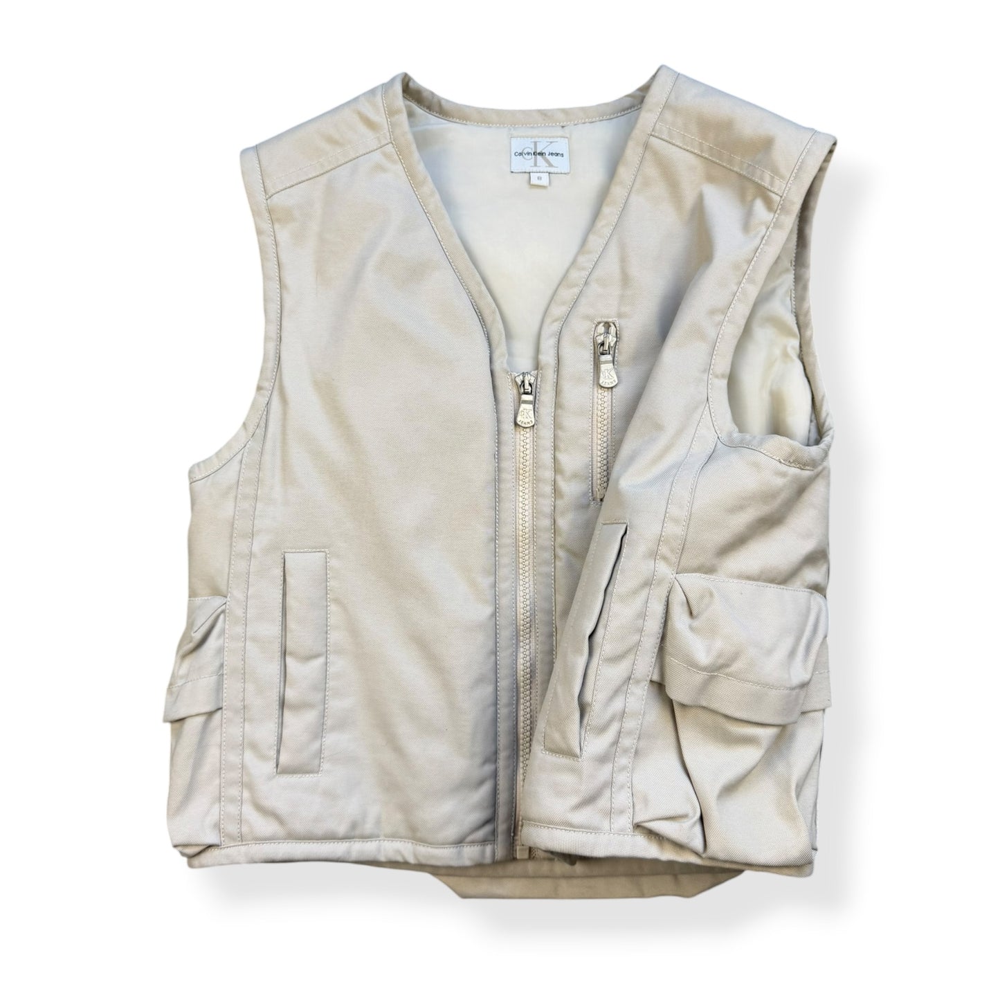2000's Calvin Klein Integrated Backpack Cargo Jacket (XS)