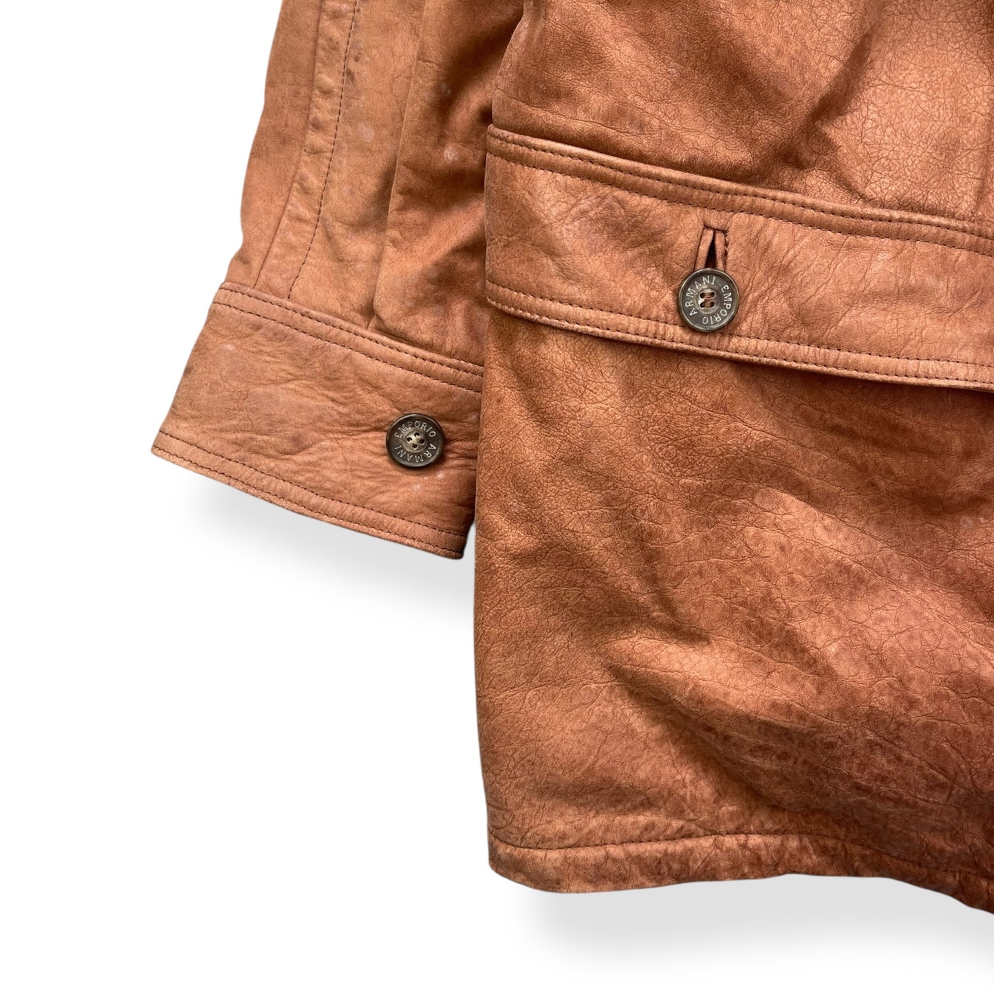 1980's Emporio Armani Leather Flight Jacket (L/XL)