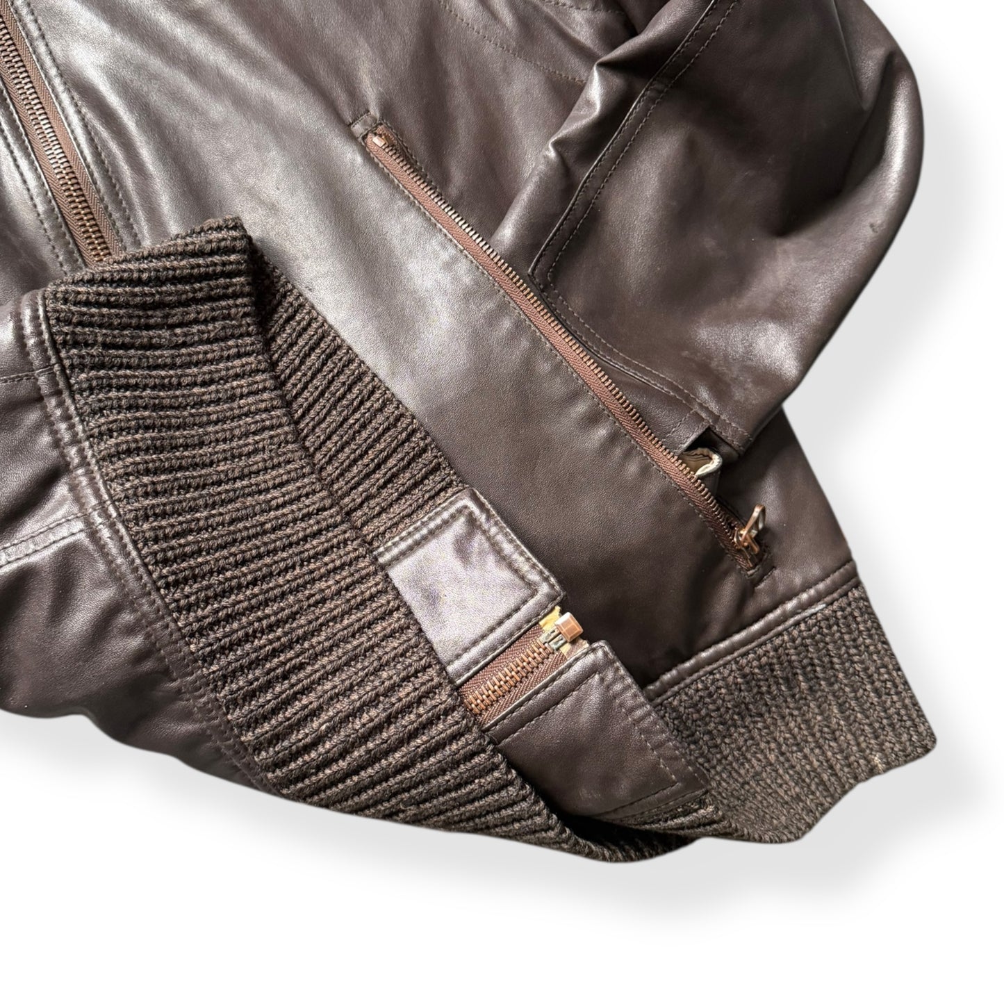 2000's Hugo Boss 'Orange' Leather Jacket (M)