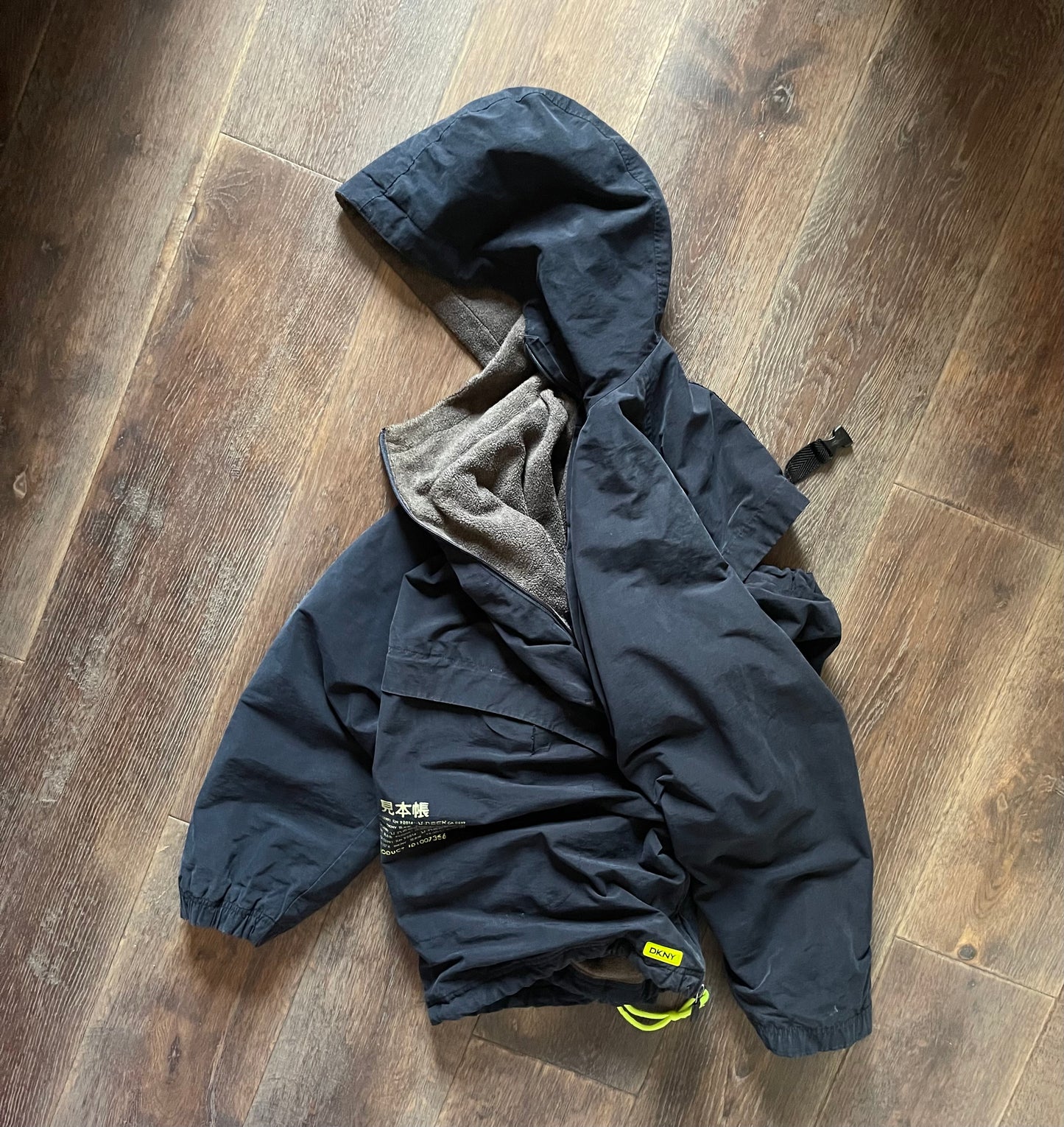 2000's DKNY Integrated Backpack Jacket (M)