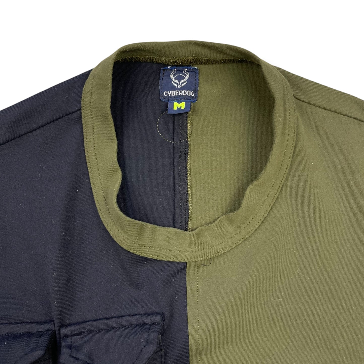 1990's Cyberdog Panelled Cargo Pocket T-Shirt (M)