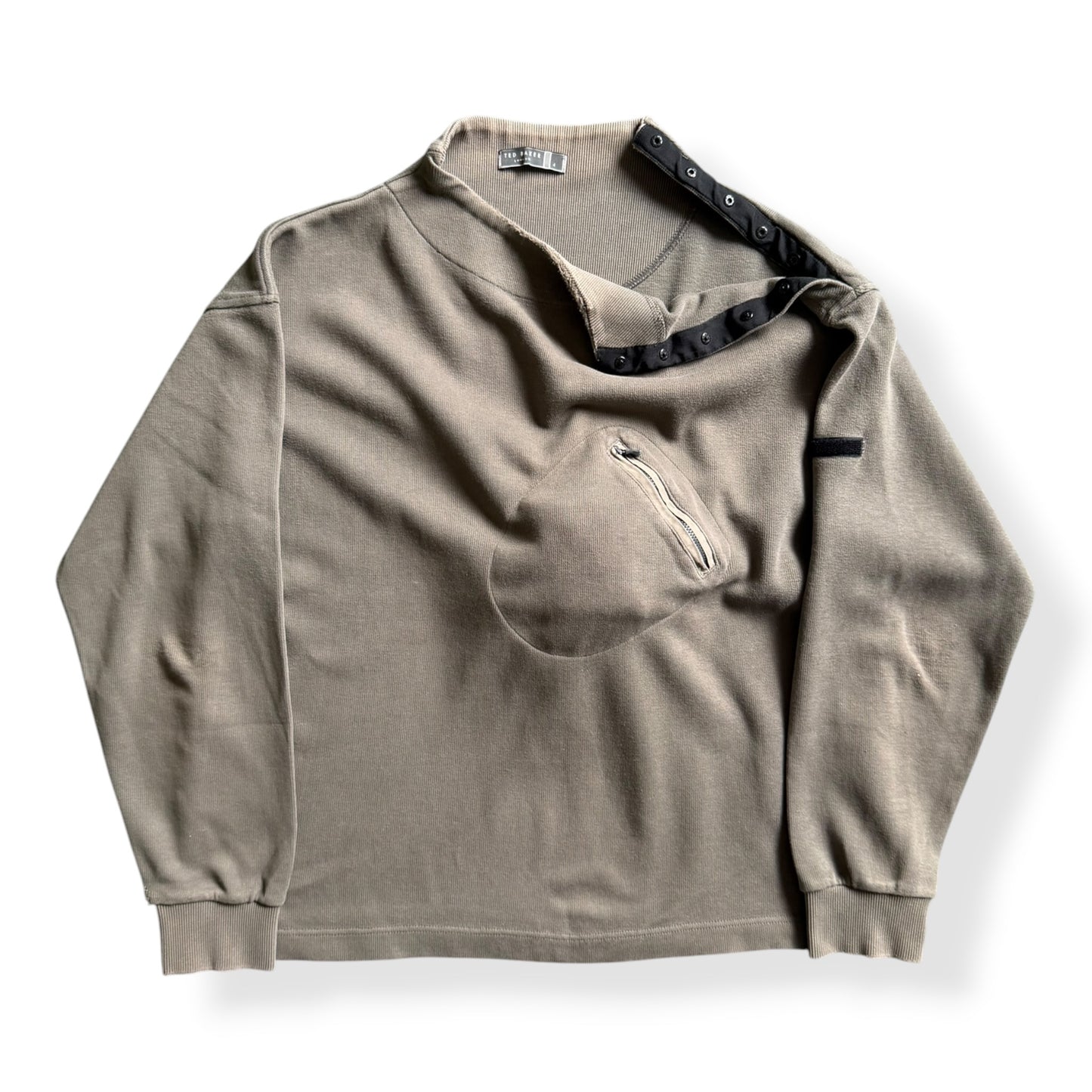 2000's Ted Baker Asymmetric Stash Pocket Sweatshirt (L)