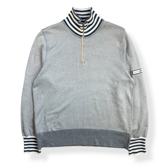 SS2008 Stone Island Denims Striped 1/4 Zip (L)