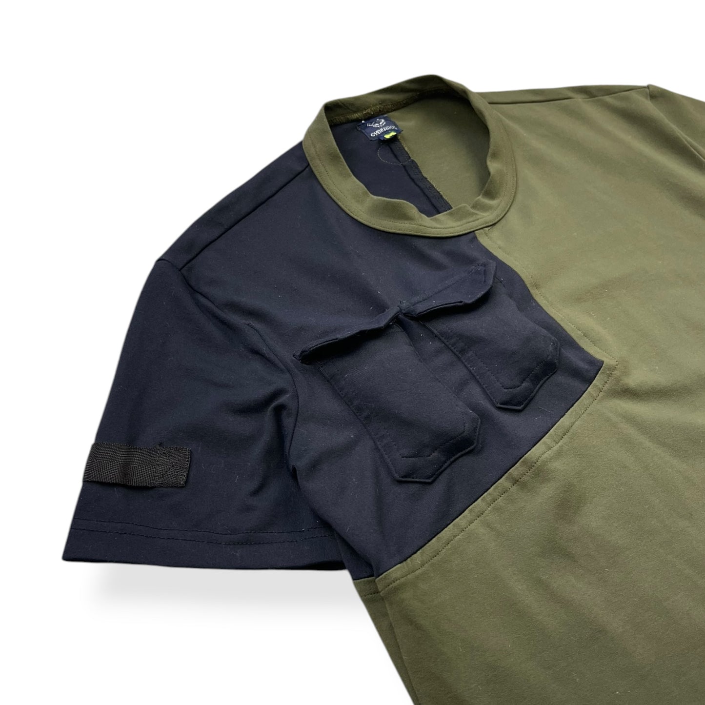 1990's Cyberdog Panelled Cargo Pocket T-Shirt (M)