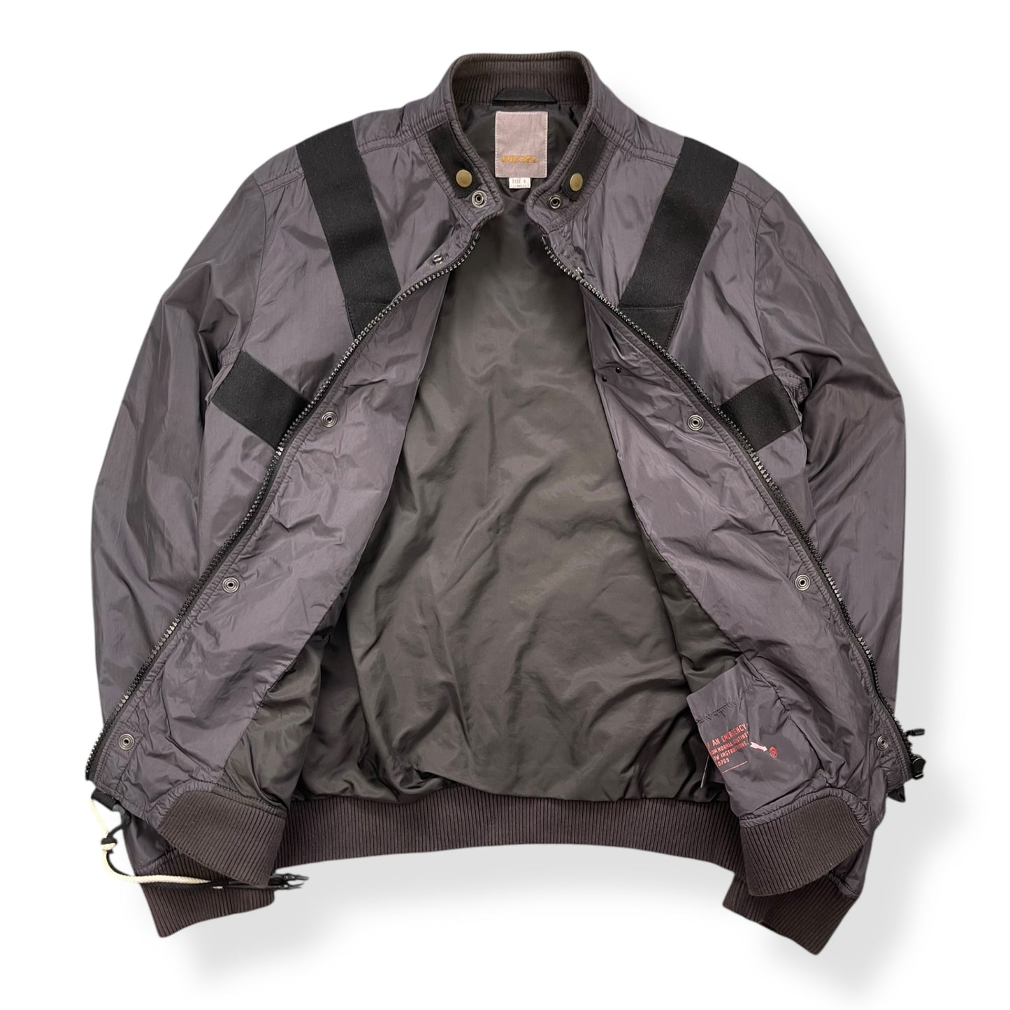 2000's Diesel Nylon Bondage Bomber Jacket (L)