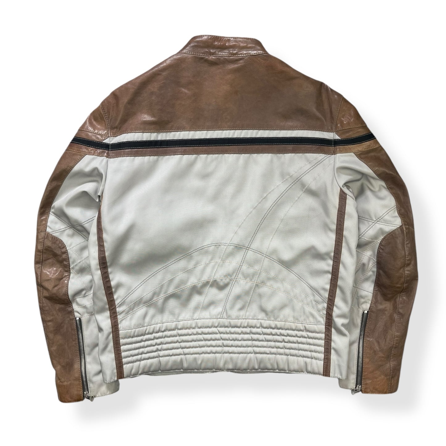 2000's Hugo Boss Lambskin / Ballistic Nylon Jacket (M)