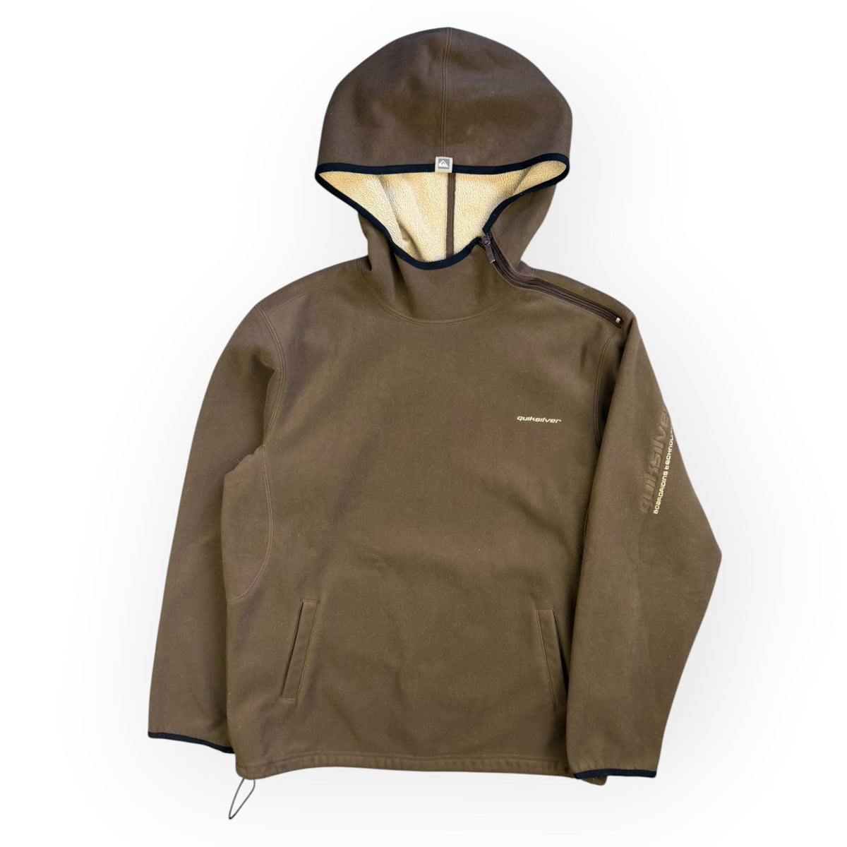 Quiksilver Shoulder Zip Fleece Hoodie Brown (XL)