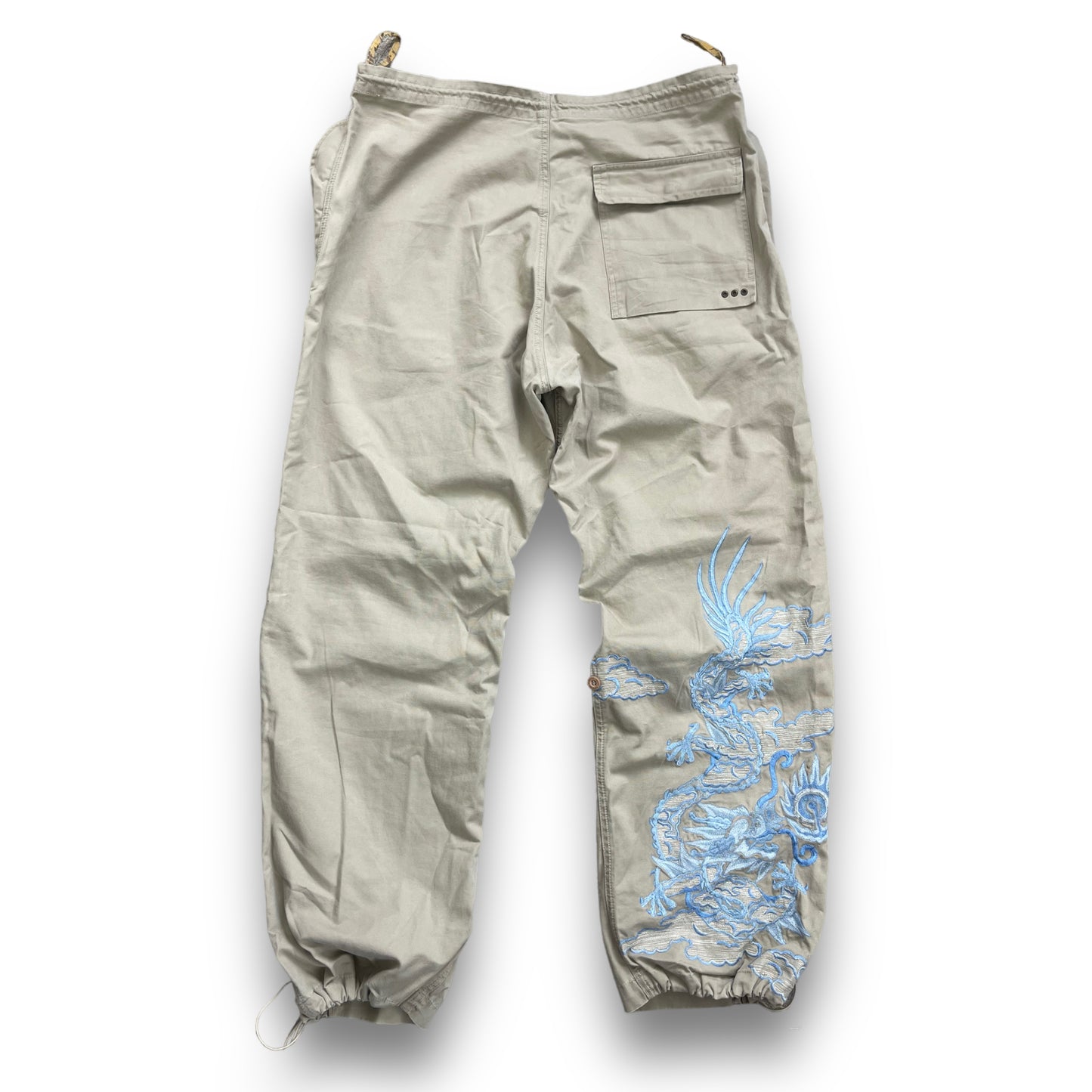 Maharishi Embroidered Dragon Snopants Cream/Sky Blue (M/L)