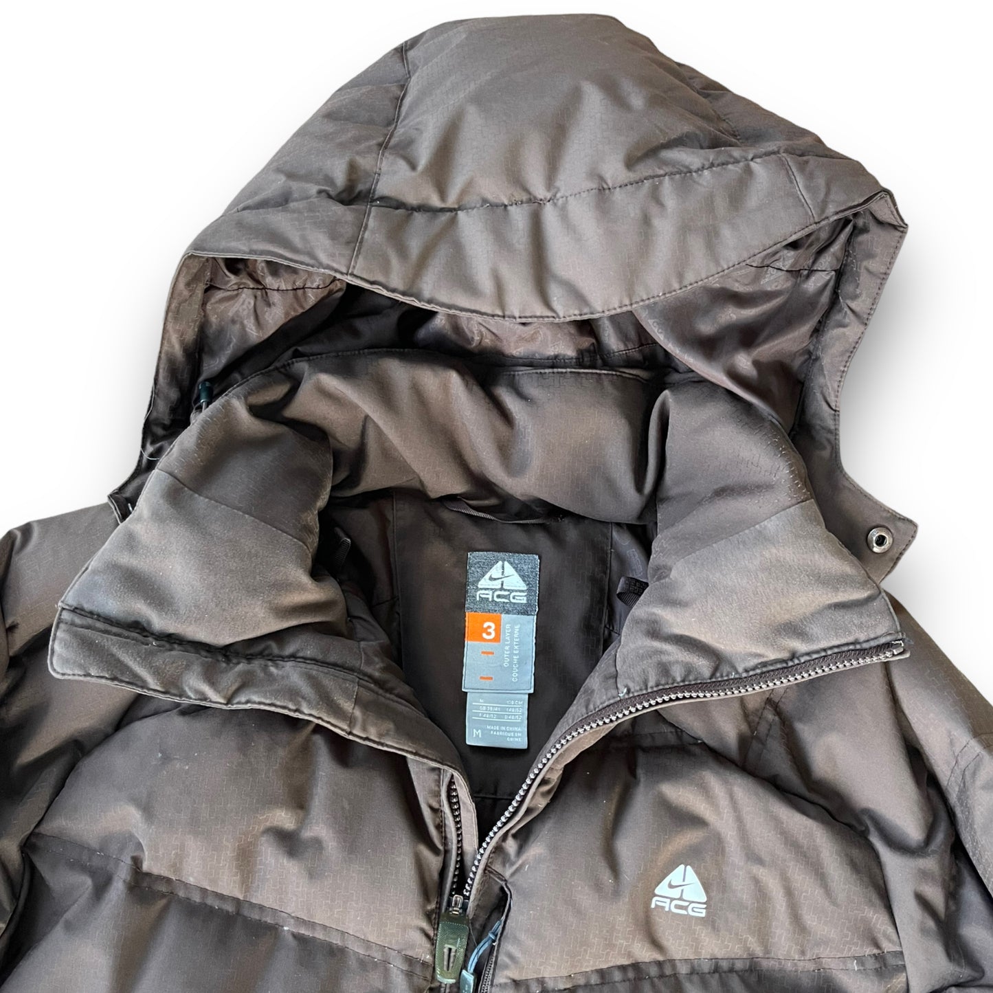 Nike ACG Brown Down Filled Puffer Jacket (L)