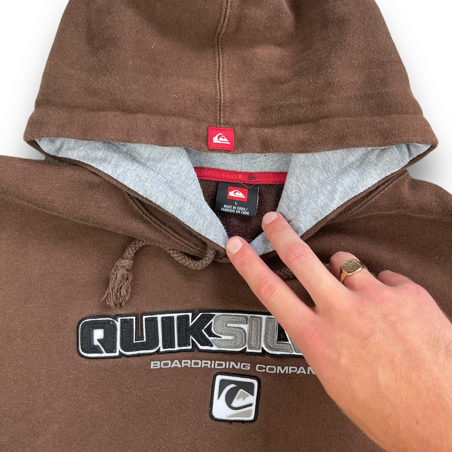 2000's Quiksilver Centre Logo Hoodie (L)