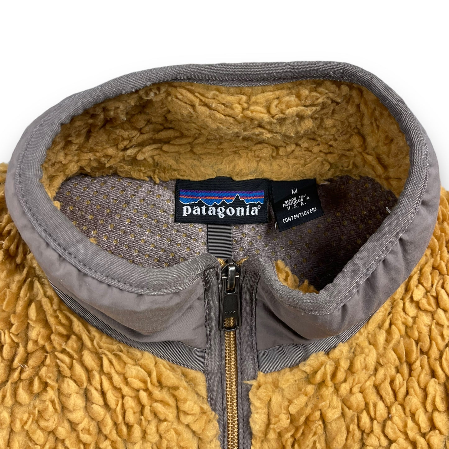 2001 Patagonia Retro X Cardigan Fleece Tequila Gold (M)