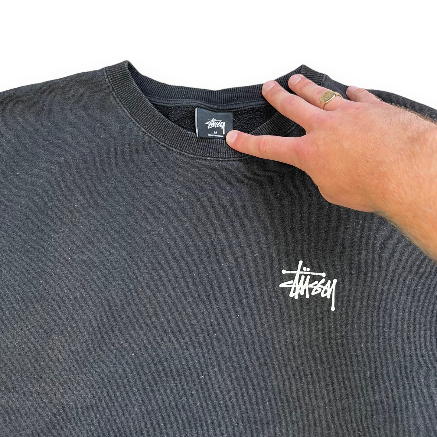 Stussy Basic Spellout Logo Sweatshirt (M)