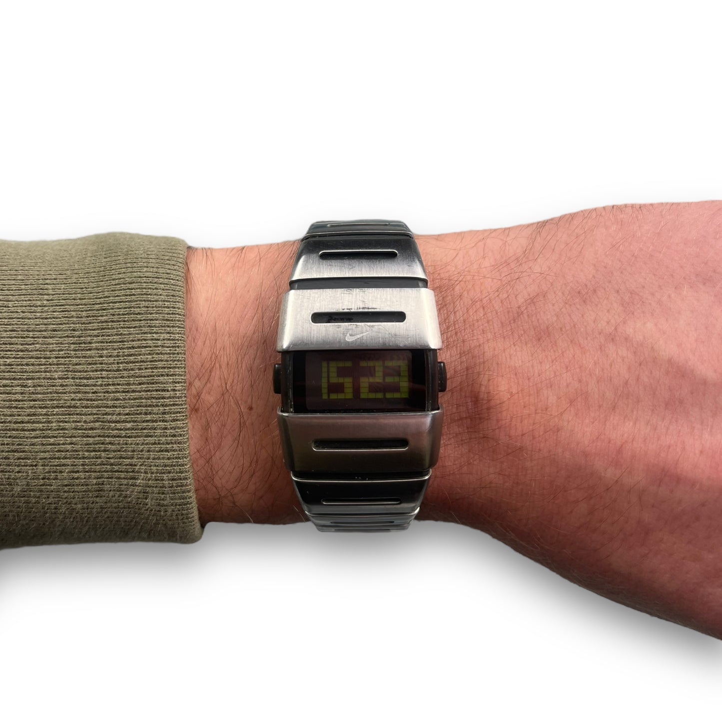 Early 2000's Nike D-Line Stainless-Steel Digital Watch