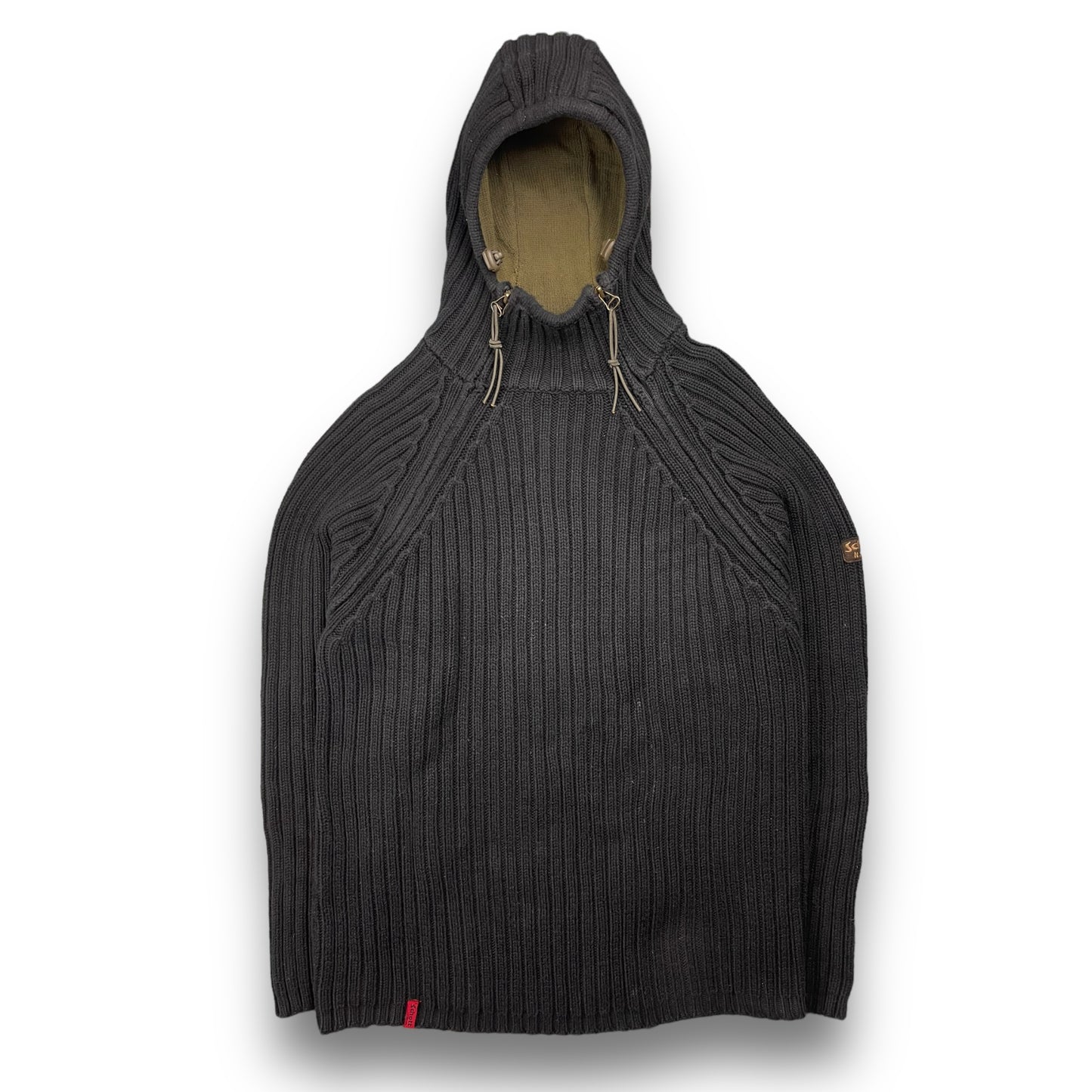 2000's Schott NYC Dual Zip Knitted Balaclava Hoodie